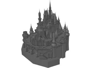 Disney Castle 3D Model preview