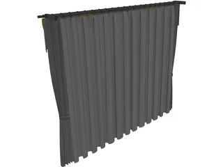 Curtain 3D Model preview