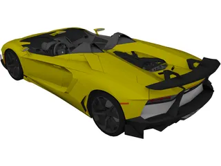 Lamborghini Aventador J Roadster 3D Model preview