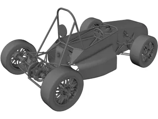 UTSA FSAE Car (2009) 3D Model preview