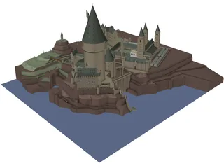 Hogwarts School of Witchcraft and Wizardry 3D Model preview