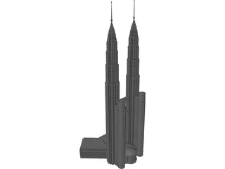 Petronas Towers 3D Model preview
