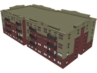 Block House 3D Model preview