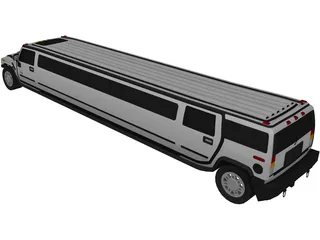 Hummer Limousine 3D Model preview