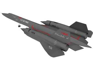 Lockheed SR-71 Blackbird 3D Model preview