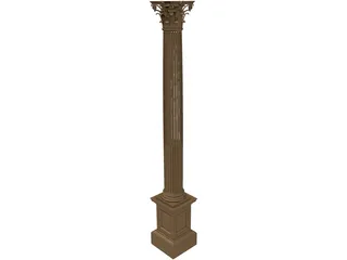 Corinthian Column 3D Model preview