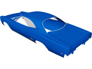 Plymouth GTX Body (1968) 3D Model preview