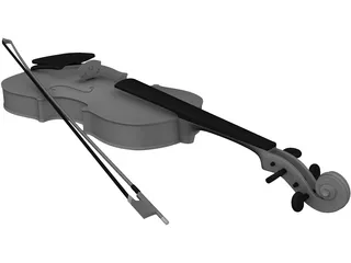 Violin 3D Model preview