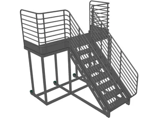 Aluminium Platform 3D Model preview