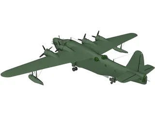 Kawanishi H8K Emily 3D Model preview