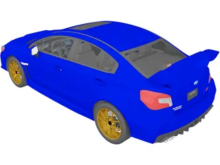 Subaru Impreza WRX STi (2015) 3D Model preview