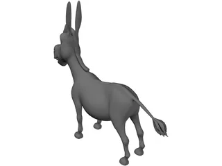 Donkey Cartoon 3D Model preview