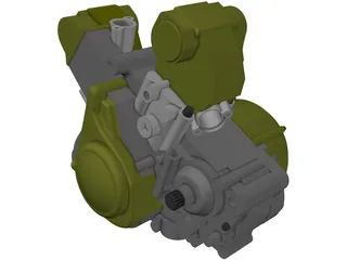Aprilia RXV 550 V-Twin Engine 3D Model preview