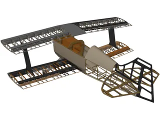 Pitts S-1 RC Aircraft 3D Model preview