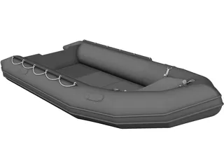 Small Inflatable Boat 3D Model preview