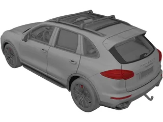 Porsche Cayenne Turbo (2014) 3D Model preview