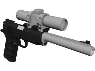 Colt 1911 Long 3D Model preview