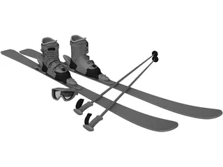 Ski 3D Model preview