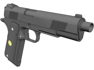 Colt M1911A1 3D Model preview