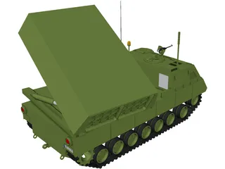 Multiple Laucher Rocket System 3D Model preview