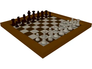 Chess Game 3D Model preview