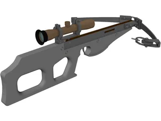 Modern Compound Crossbow 3D Model preview