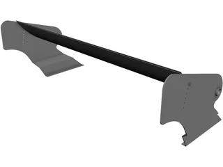 Group 5 Racing Rear Spoiler Wing 3D Model preview