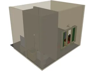 Hotel Room 3D Model preview