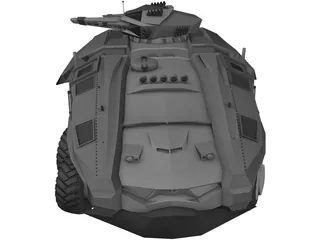 BTR Tank Future 3D Model preview