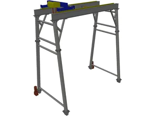 Gantry Crane 3D Model preview