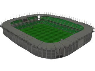 Soccer Arena 3D Model preview