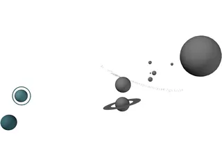 Solar System 3D Model preview