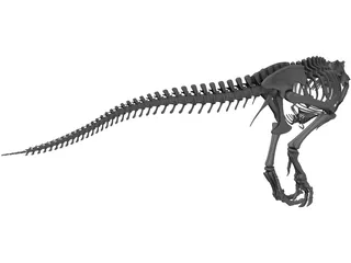 T-Rex Skeleton 3D Model preview