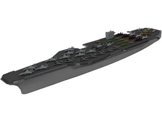 USS Aircraft Carrier 3D Model preview