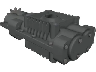 Roots Air Compressor 3D Model preview