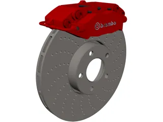 Brembo Disk Brake 3D Model preview