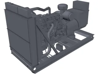 Caterpillar C15 Generator Set 3D Model preview