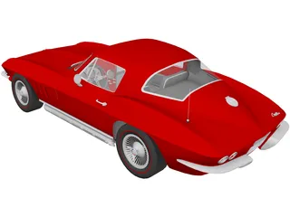 Chevrolet Corvette Stingray (1965) 3D Model preview