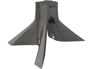 Tehran Azadi Square Tower 3D Model preview