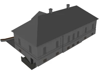 Halasz Moricz Mansion Dabas Hungary 3D Model preview