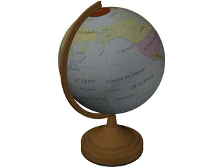 Globe 3D Model preview