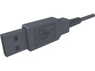 USB Port Connector 3D Model preview