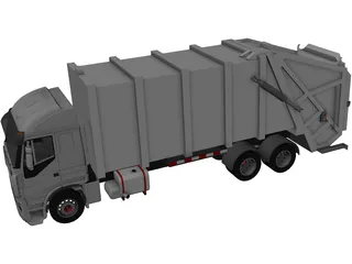 Iveco Stralis 6X2 Gargage Truck 3D Model preview