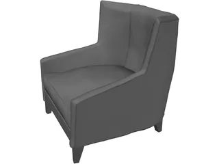 Armchair Vilem 3D Model preview