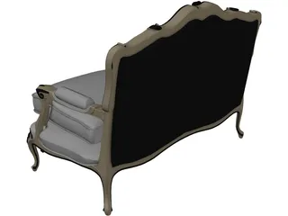 Sofa Classic 3D Model preview