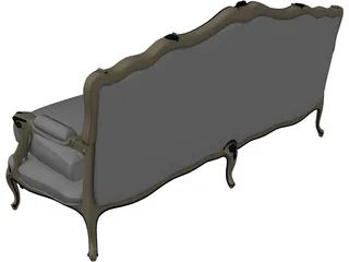 Luigi IXV Classic Sofa 3D Model preview