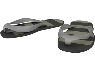 Slippers 3D Model preview