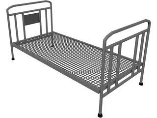 Iron Bed Frame 3D Model preview