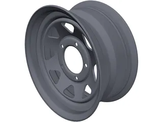 Steel Rim 15inch 3D Model preview