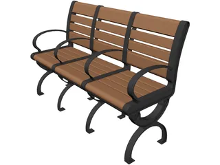 Bench 3D Model preview